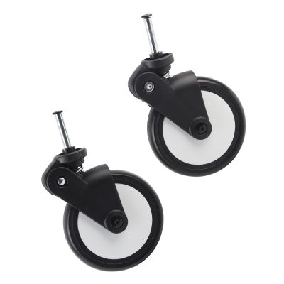 Aolidsive Rubber Wheels for Strollers, Replacement Front Wheels, 360-Degree Swivel for Yoya Vovo, with Tools (Pair)