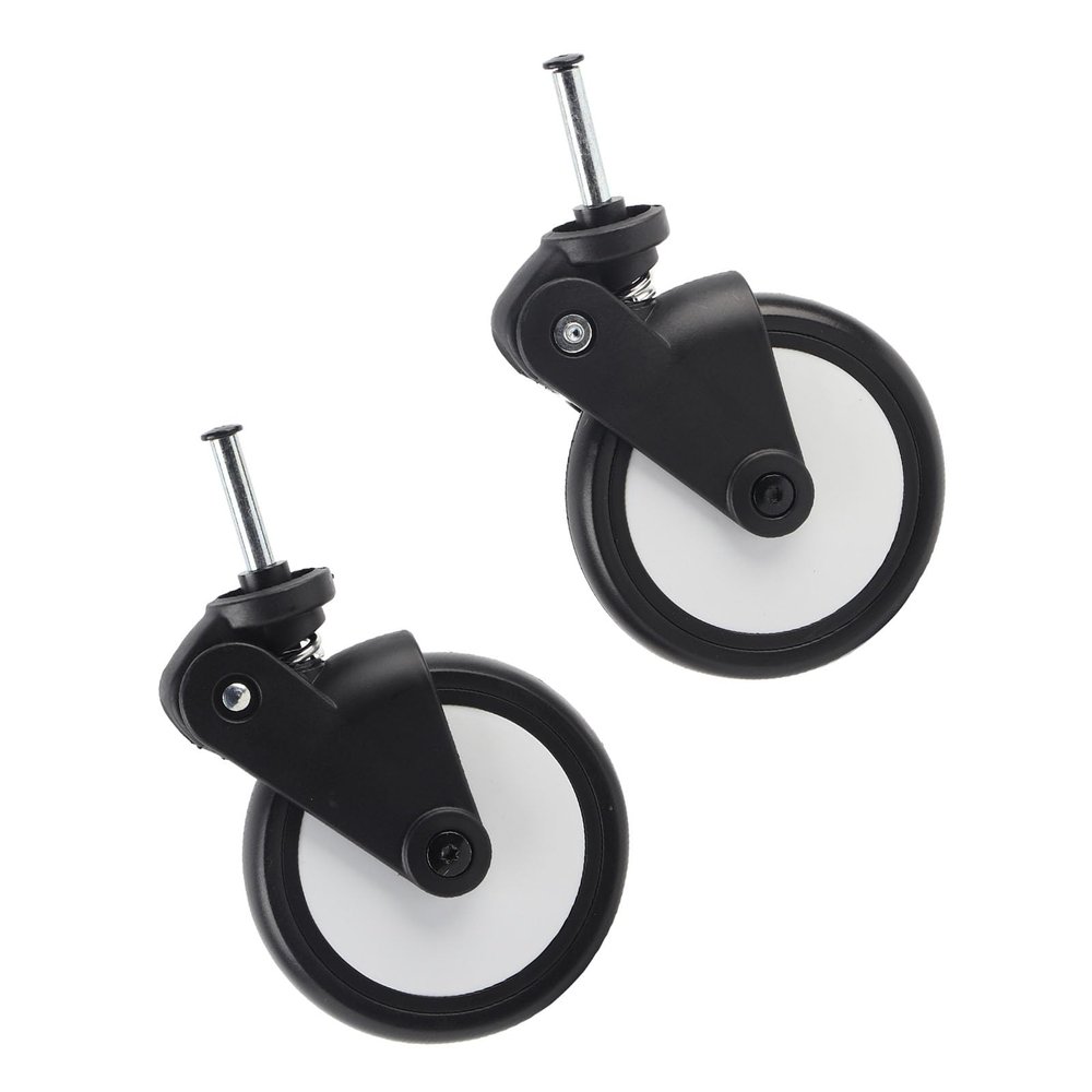 Aolidsive Rubber Wheels for Strollers, Replacement Front Wheels, 360-Degree Swivel for Yoya Vovo, with Tools (Pair)