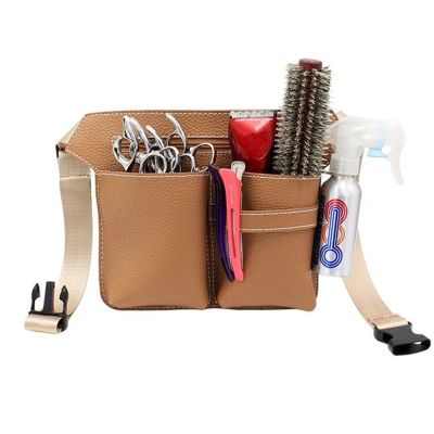 Barber Belt Salon Holster Pouch, Hairdresser Scissor Kit Bag (Brown)