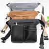 Barber Belt Salon Holster Pouch, Hairdresser Scissor Kit Bag (Brown) view 4