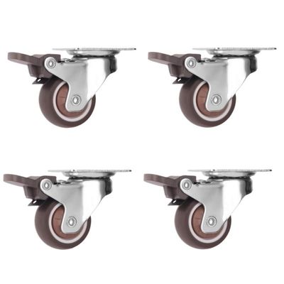 Heavy-Duty Furniture Casters, 4-Piece Universal Swivel Casters, 1.5-Inch
