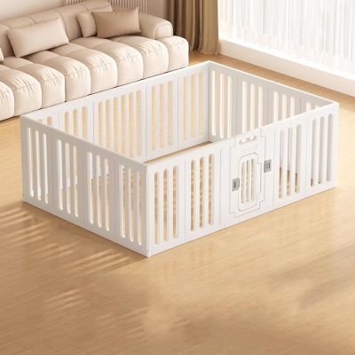 60 cm High Plastic Puppy Playpen with Door, Portable Dog Fence, 173 x 123 cm