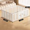 60 cm High Plastic Puppy Playpen with Door, Portable Dog Fence, 173 x 123 cm view 4