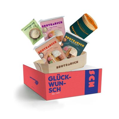 Brotrausch Congratulations Gift Box with 3 Bread Mixes