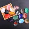 Natural Amethyst and Jade Thumb Stone Crystal Disc for Massage and Stress Relief (Rose Quartz) view 3
