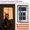 Window Security Bars with Lock and Key, Durable Aluminum Alloy, Foldable Protection for Sliding Windows view 3
