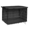 109 x 76 x 74 cm Wire Dog Crate Cover, Waterproof and Dustproof, for Indoor and Outdoor Use (Black) view 2