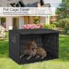 109 x 76 x 74 cm Wire Dog Crate Cover, Waterproof and Dustproof, for Indoor and Outdoor Use (Black) view 4