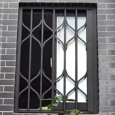 Folding Sliding Window Security Grille, Aluminum Alloy, Storm-Resistant