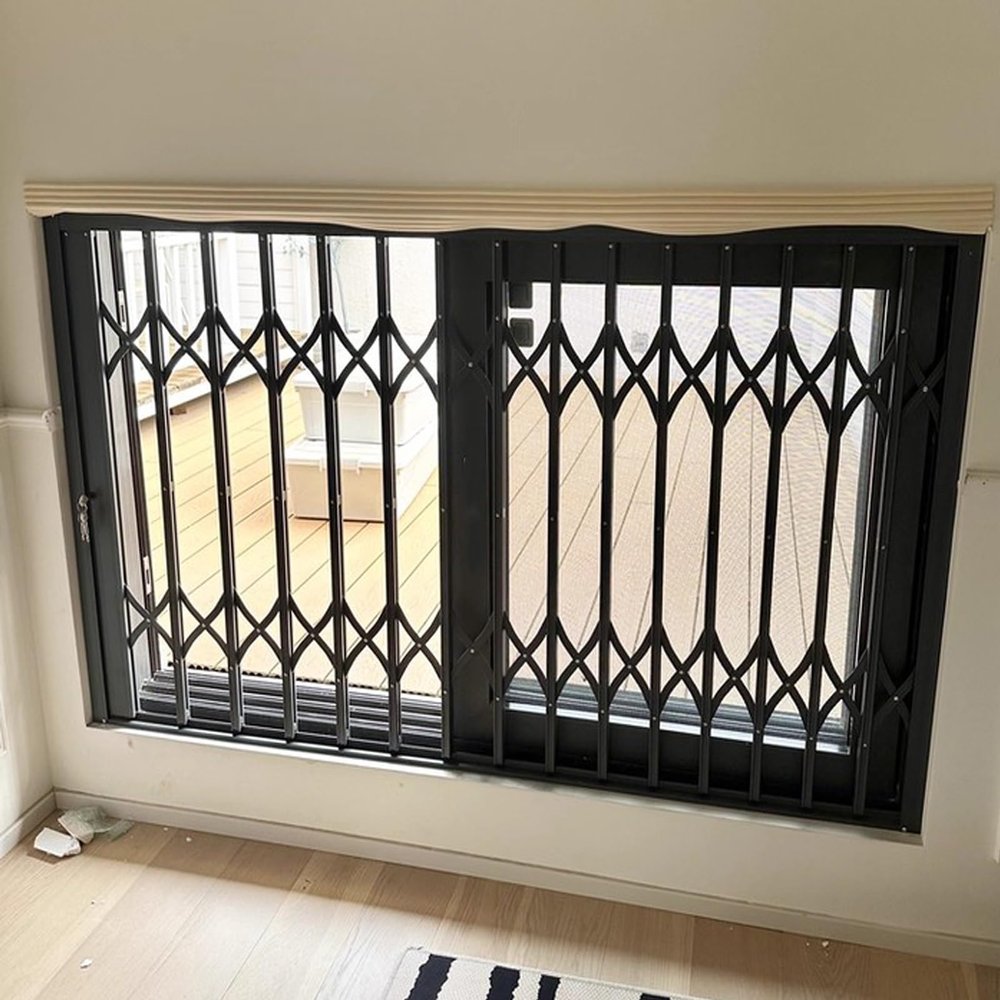 Opening Window Grilles for Theft Protection, Foldable Sliding Security Bars for Doors and Windows