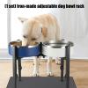 Adjustable Iron Dog Bowl Stand view 3