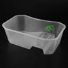 kaisudiAP Small Open Plastic Aquarium with Sun Platform for Turtles and Reptiles (White) view 2
