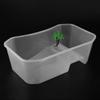 kaisudiAP Small Open Plastic Aquarium with Sun Platform for Turtles and Reptiles (White) view 3