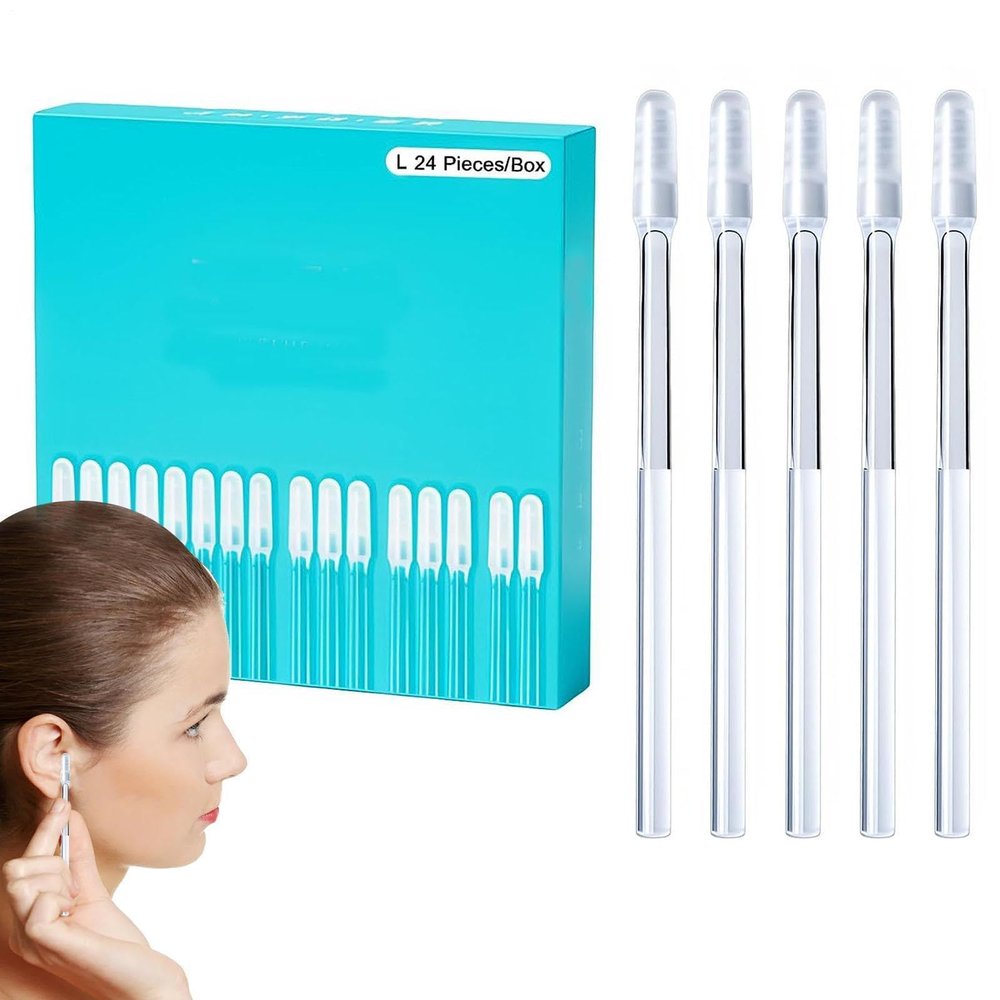 24-Piece Washable, Reusable Adhesive Ear Cleaning Set