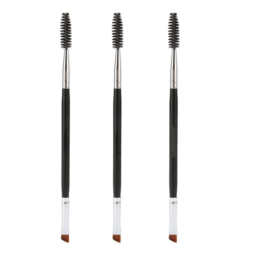 3-Pack Double-Ended Angled Eyebrow Brushes