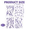 4 Sheets Demon Energy Pattern Temporary Tattoos - Purple Lightning Design view 2