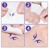 4 Sheets Demon Energy Pattern Temporary Tattoos - Purple Lightning Design view 4