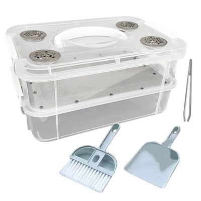 Transparent, Fine-Mesh, Odor-Reducing Mealworm Breeding Kit