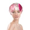 Pink Rose Garden Waterproof Reusable Shower Cap for Women view 3
