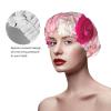 Pink Rose Garden Waterproof Reusable Shower Cap for Women view 4