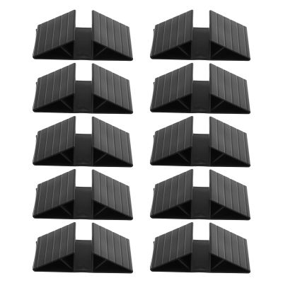 FUTUREORYY Pet Fence Stabilizer, Triangular Base, 10-Pack, Black ABS