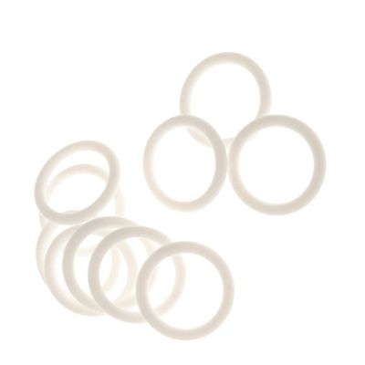 10-Piece Mini Colorful Silicone Rings for Pacifier Adapters and Pacifier Chain Holders, Pink
