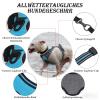 Wuffy No-Pull Dog Harness, Reflective, Adjustable, Padded, with Handle (M, 15–35 kg, Green + Cord) view 3