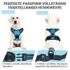 Wuffy No-Pull Dog Harness, Reflective, Adjustable, Padded, with Handle (M, 15–35 kg, Green + Cord) view 4