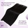LaaVoo Invisible Secret Wire Extensions, Human Hair, Jet Black #1, 80 g/Pack, 30 cm view 2