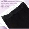 LaaVoo Invisible Secret Wire Extensions, Human Hair, Jet Black #1, 80 g/Pack, 30 cm view 3