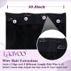 LaaVoo Invisible Secret Wire Extensions, Human Hair, Jet Black #1, 80 g/Pack, 30 cm view 4