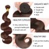 Tuheerst 34-Inch Body Wave Human Hair Bundle, #4 Chocolate Brown, Remy Hair, Double Weft, 100 g view 3