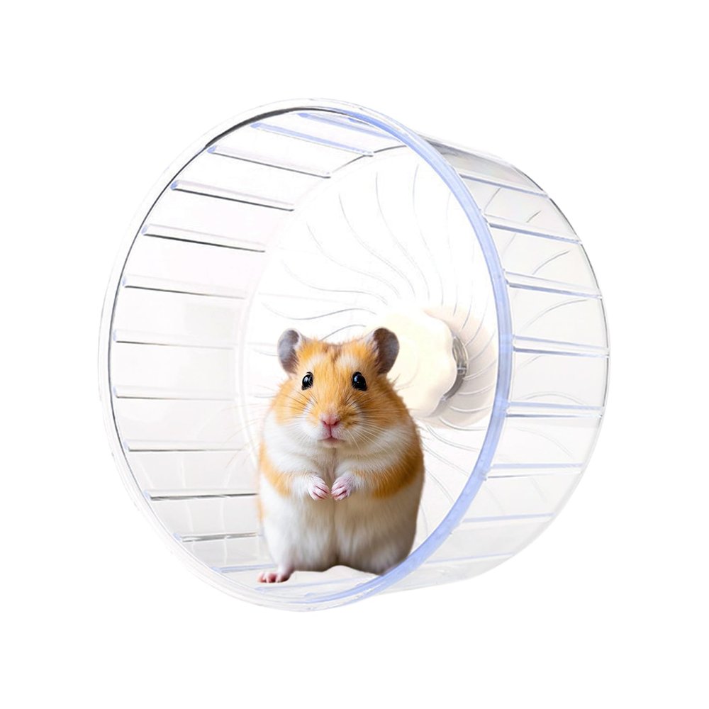 Hamster Exercise Wheel, 14 x 14 cm, Quiet Cage Wheel, PP, Double-Bearing, for Mice, Gerbils, Dwarf Hamsters and Small Pets