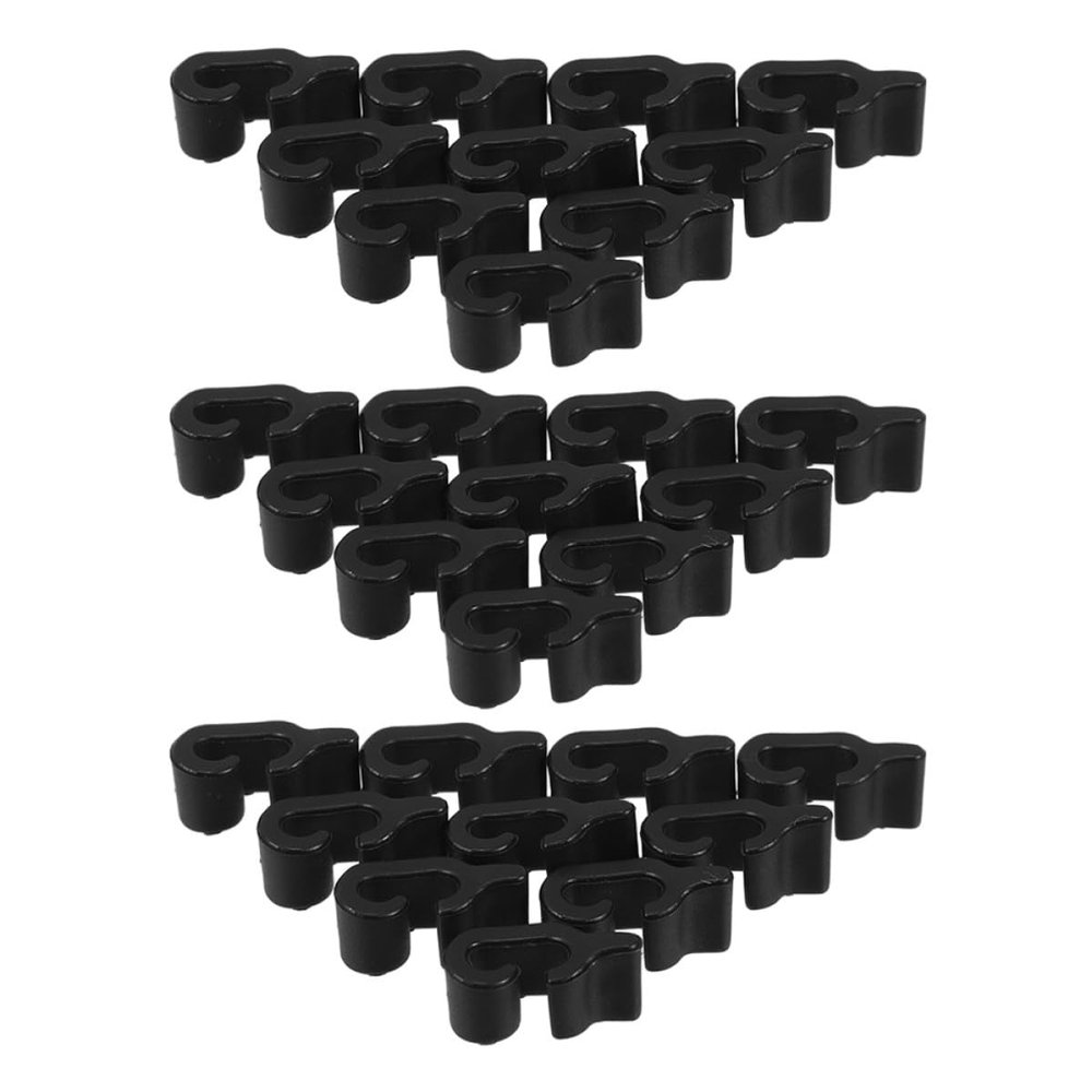 DEARMAMY 80 Pack Black Plastic Cabinet Lock Clips