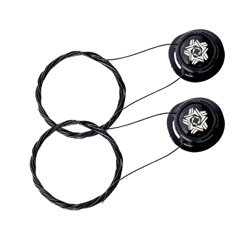 4-Piece No-Tie Shoelaces with Quick-Lock, Black