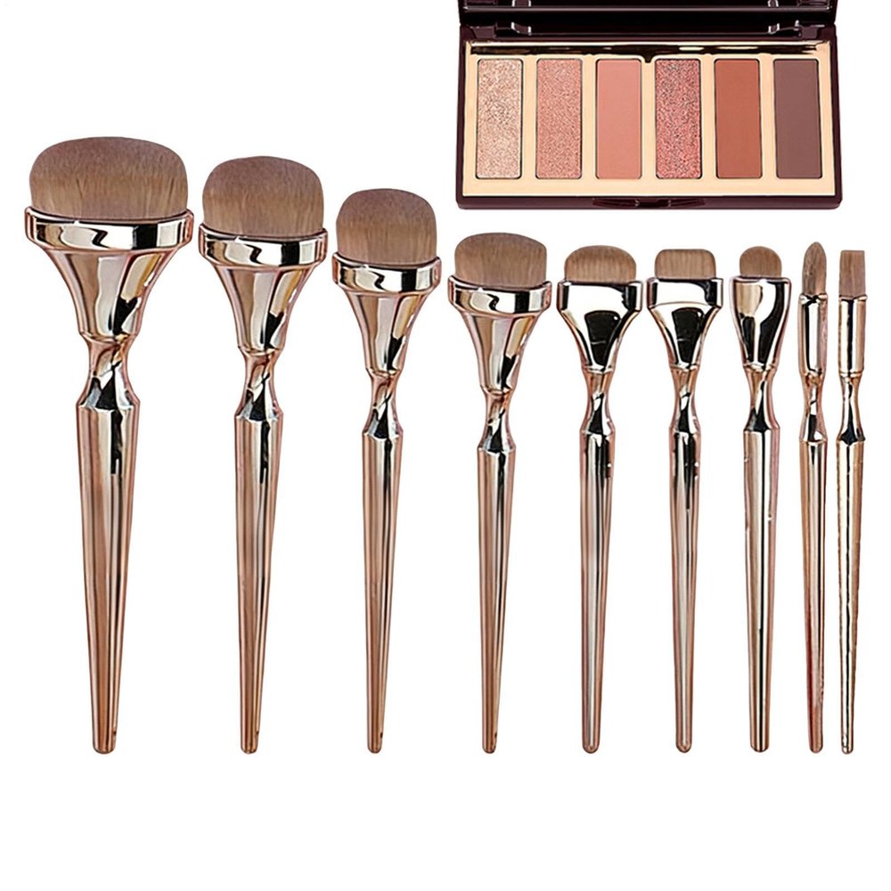 9-Piece Soft, Reusable Makeup Brush Set