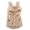 WATIIFUFU Khaki Hoodie with Bunny Ears for Small Pets view 1