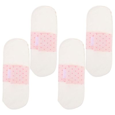 ROMISBABA Reusable Cotton Period Pads, Soft Breathable Panty Liners, 4-Pack