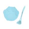 Pet Food Can Lid with Spoon, Durable Silicone Cover, Leak-Proof, for Cat and Dog Food Cans as Freshness Protector (BLUE) view 2