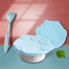 Pet Food Can Lid with Spoon, Durable Silicone Cover, Leak-Proof, for Cat and Dog Food Cans as Freshness Protector (BLUE) view 4
