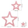 DECOMELODY Self-Adhesive PEVA Star-Shaped Anti-Slip Shower Stickers, 24 Pink view 2