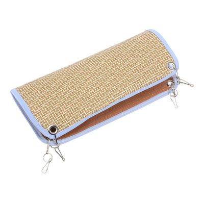 ROMISBABA Straw Hamster Hammock with Iron Frame, Breathable