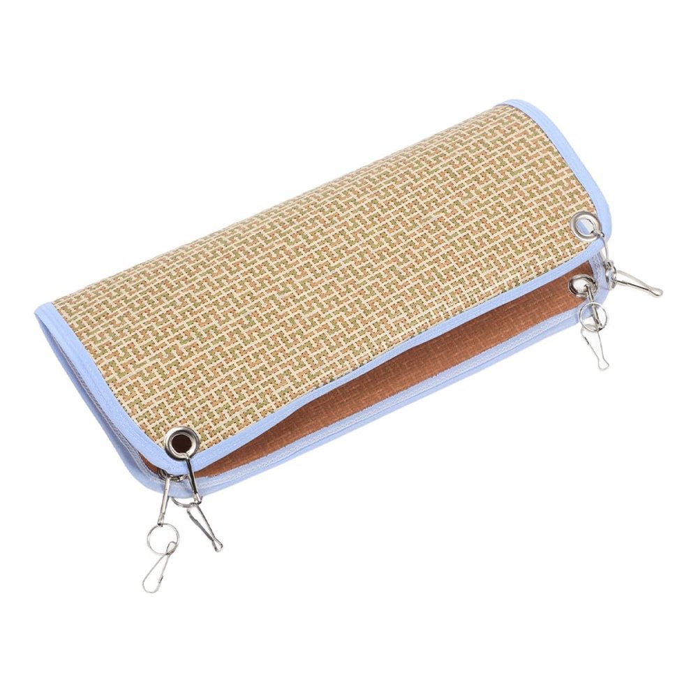 ROMISBABA Straw Hamster Hammock with Iron Frame, Breathable