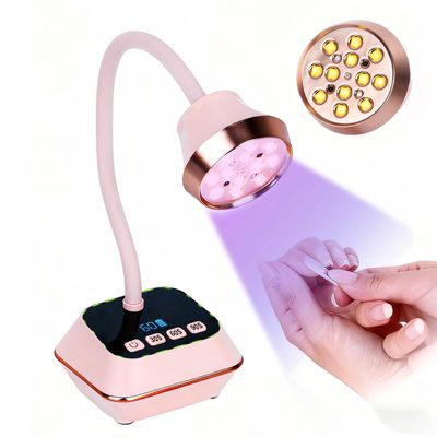 Asimebesty UV Lamp for Gel Nails, Mini Gooseneck Lamp with Auto Sensor
