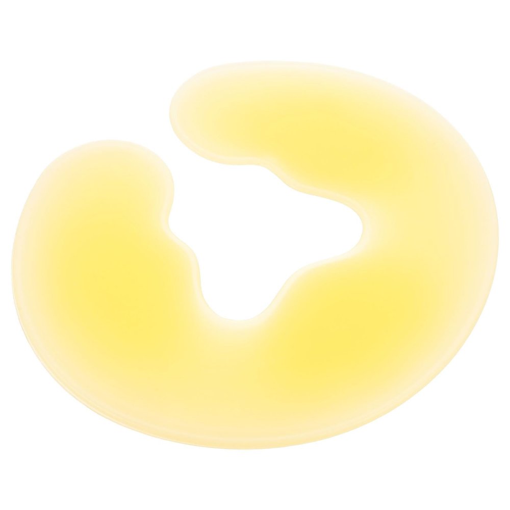 U-Shaped Silicone Face Cushion, Yellow Salon Cushion for Prone Position