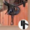 Wenoup Horse Saddle Rack for Door or Stable Wall Mounting, Black Hanging Organizer view 4