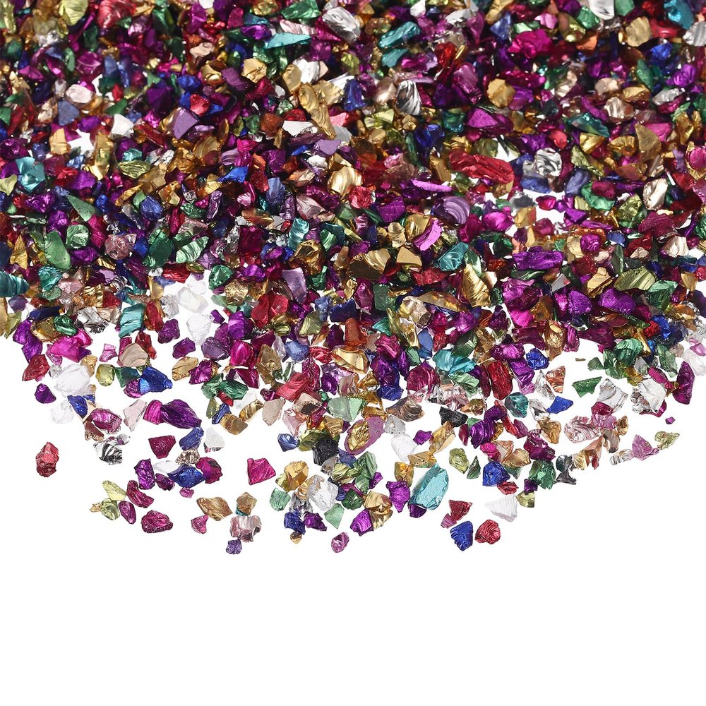 Irregular Glass Charms, 200 g Bag for Epoxy Resin and Nails