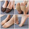 Abaodam 4 Pairs Women's Cotton Half Socks with Silicone Non-Slip Grip and Breathable Lace Fabric view 2