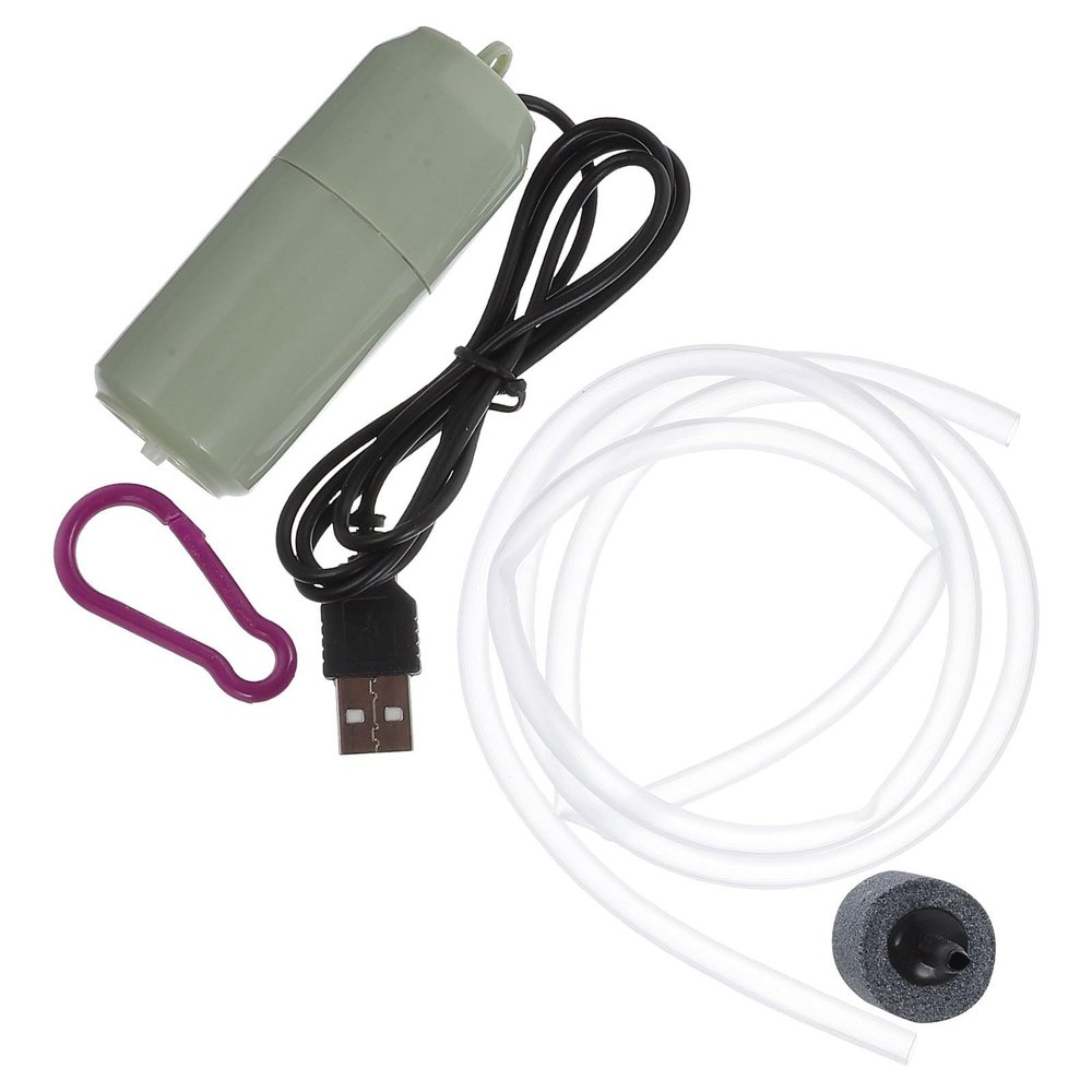 Small Aquarium Air Pump, USB Oxygen Pump 5V, Green