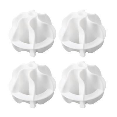 ERINGOGO White Laundry Balls, Space-Saving and Wash-Enhancing, 4 PP Balls